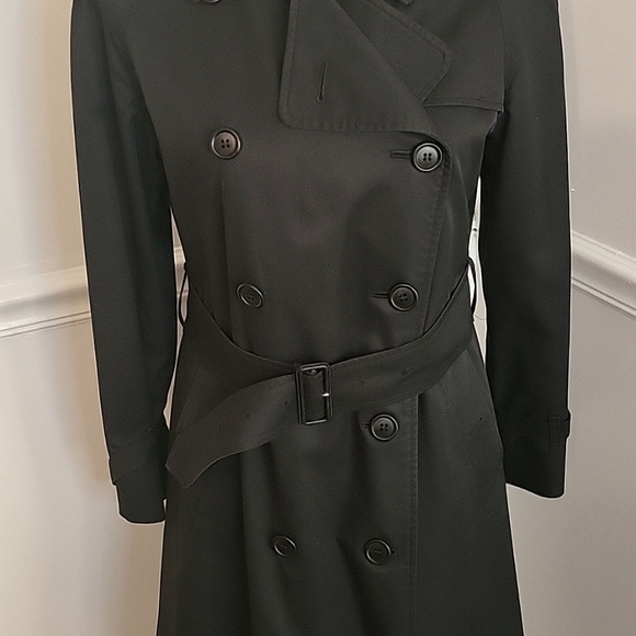 BURBERRYS VINTAGE  Black Trench Coat Womens - Picture 4 of 12